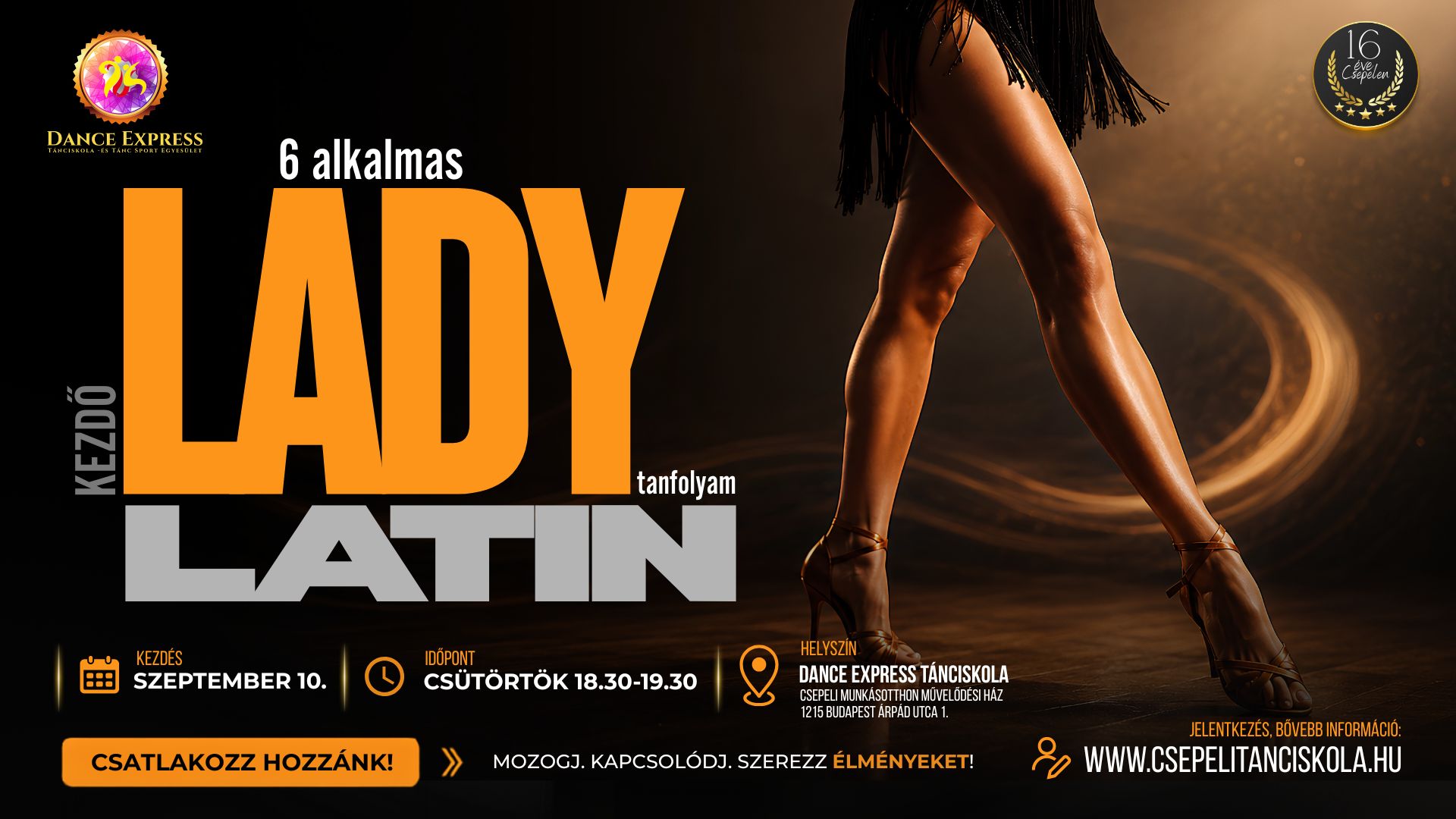 Nőies, lendületes latin tánc partner nélkül – grafika